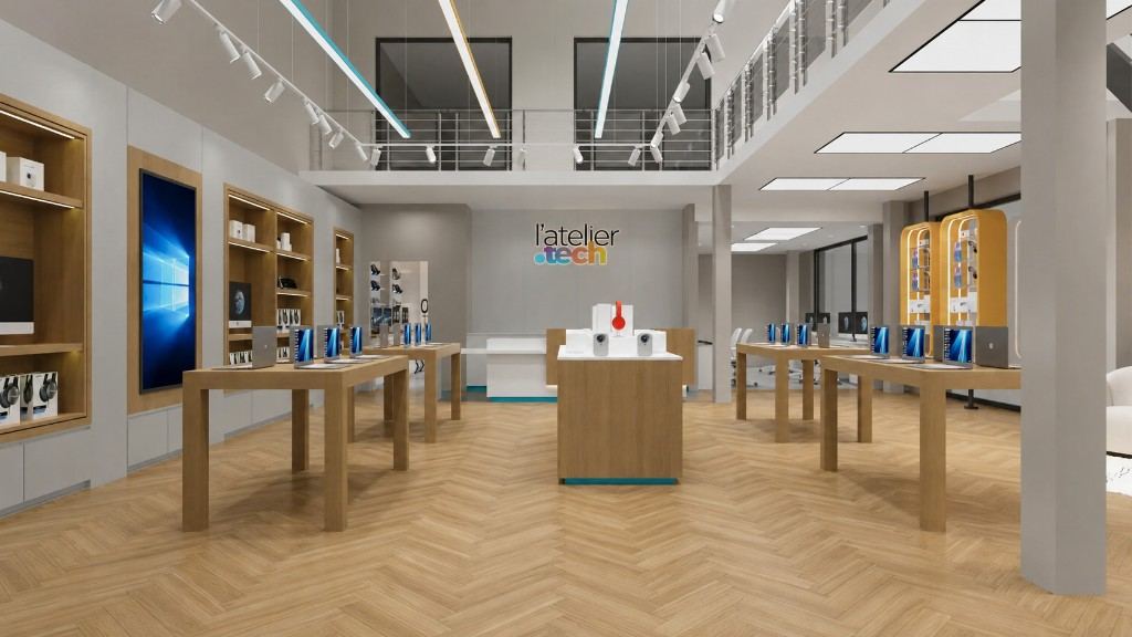 Le magasin et la mezzanine