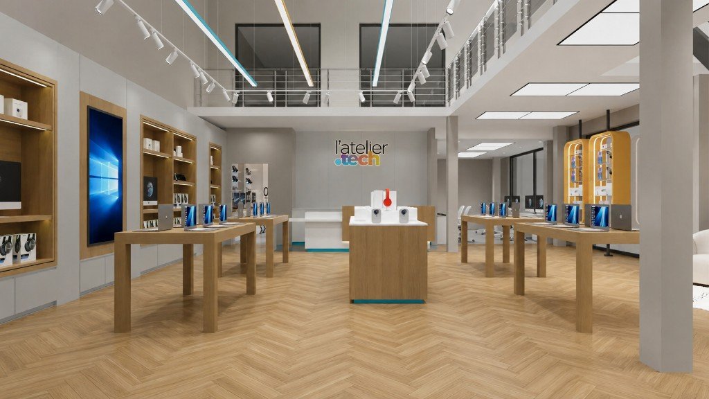 Intérieur de la nouvelle boutique l’atelier.tech